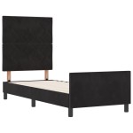 vidaXL Cadru de pat cu headboard Negru 80 x 200 cm Catifea