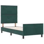 vidaXL Cadru de pat cu headboard Verde închis 80 x 200 cm Catifea vidaXL Cadru de pat cu headboard Verde închis 80 x 200 cm Catifea