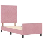 vidaXL Cadru de pat cu headboard Roz 80 x 200 cm Catifea vidaXL Cadru de pat cu headboard Roz 80 x 200 cm Catifea
