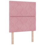 vidaXL Cadru de pat cu headboard Roz 80 x 200 cm Catifea vidaXL Cadru de pat cu headboard Roz 80 x 200 cm Catifea