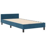 vidaXL Cadru de pat cu headboard Albastru închis 100 x 200 cm Catifea vidaXL Cadru de pat cu headboard Albastru închis 100 x 200 cm Catifea