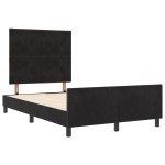 vidaXL Cadru de pat cu headboard Negru 120 x 190 cm Catifea vidaXL Cadru de pat cu headboard Negru 120 x 190 cm Catifea