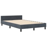 vidaXL Cadru de pat cu headboard Gri închis 120 x 200 cm Catifea vidaXL Cadru de pat cu headboard Gri închis 120 x 200 cm Catifea
