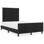 vidaXL Cadru de pat cu headboard Negru 120 x 200 cm Catifea vidaXL Cadru de pat cu headboard Negru 120 x 200 cm Catifea