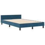 vidaXL Cadru de pat cu headboard Albastru închis 120 x 200 cm Catifea vidaXL Cadru de pat cu headboard Albastru închis 120 x 200 cm Catifea