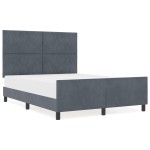 vidaXL Cadru de pat cu headboard Gri închis 140 x 200 cm Catifea vidaXL Cadru de pat cu headboard Gri închis 140 x 200 cm Catifea