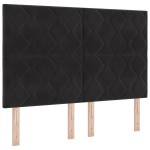 vidaXL Cadru de pat cu headboard Negru 140 x 200 cm Catifea vidaXL Cadru de pat cu headboard Negru 140 x 200 cm Catifea