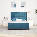 vidaXL Cadru de pat cu headboard Albastru închis 140 x 200 cm Catifea vidaXL Cadru de pat cu headboard Albastru închis 140 x 200 cm Catifea
