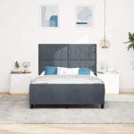 vidaXL Cadru de pat cu headboard Gri închis 160 x 200 cm Catifea vidaXL Cadru de pat cu headboard Gri închis 160 x 200 cm Catifea