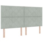 vidaXL Cadru de pat cu headboard Gri deschis 180 x 200 cm Catifea vidaXL Cadru de pat cu headboard Gri deschis 180 x 200 cm Catifea