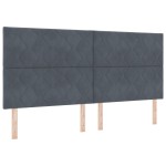 vidaXL Cadru de pat cu headboard Gri închis 200 x 200 cm Catifea vidaXL Cadru de pat cu headboard Gri închis 200 x 200 cm Catifea