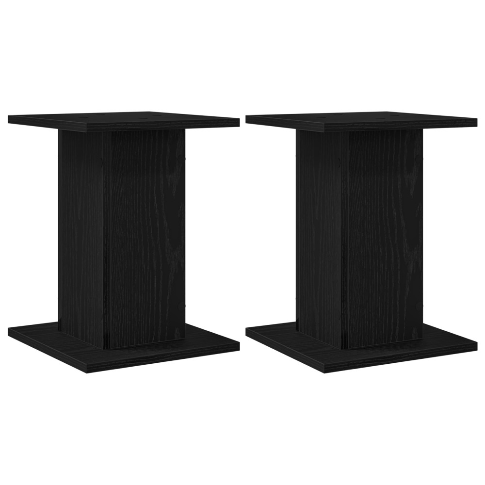 vidaXL Suport plante, 2 buc., stejar negru, 30x30x40 cm lemn prelucrat