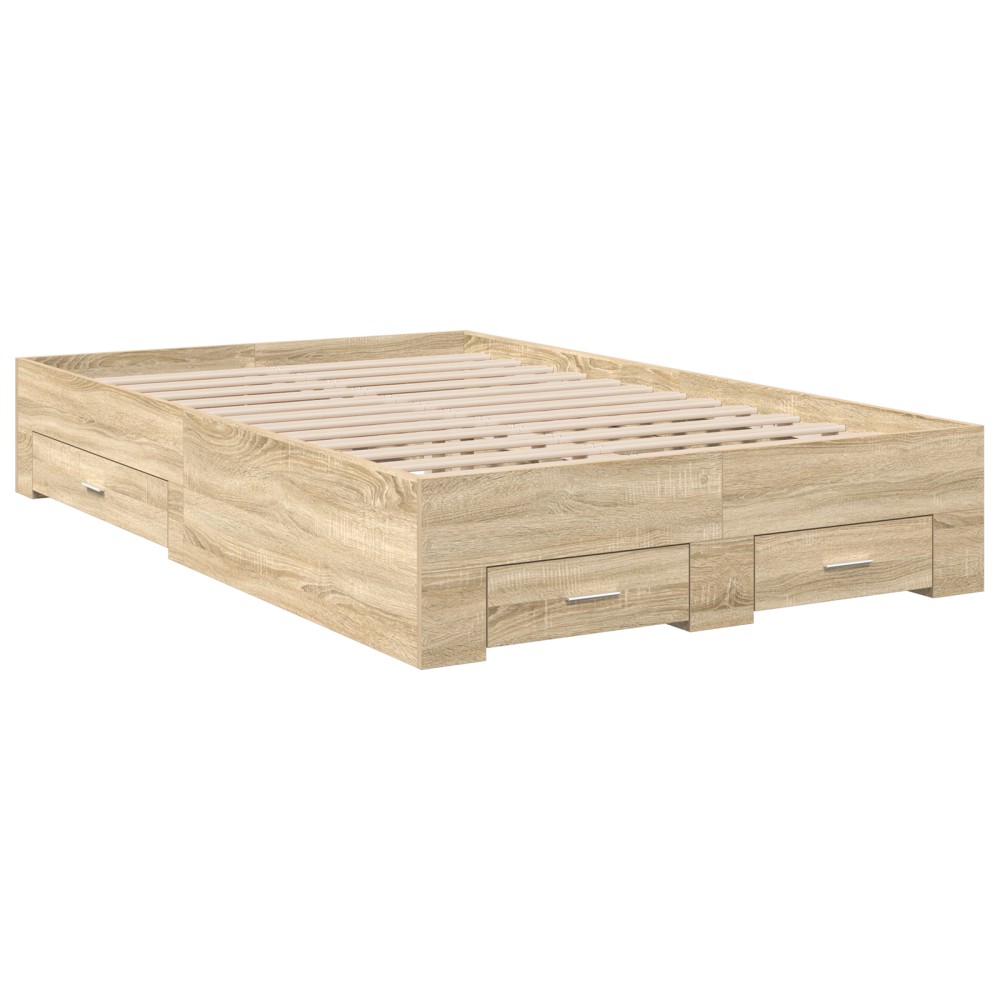 vidaXL Cadru de pat Maro 120 x 200 cm Lemn compozit