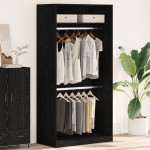 vidaXL Dulap Negru din Stejar - 100 x 50 x 200 cm, din lemn prelucrat vidaXL Dulap Negru din Stejar - 100 x 50 x 200 cm, din lemn prelucrat