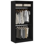 vidaXL Dulap Negru din Stejar - 100 x 50 x 200 cm, din lemn prelucrat vidaXL Dulap Negru din Stejar - 100 x 50 x 200 cm, din lemn prelucrat