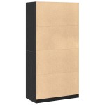 vidaXL Dulap Negru din Stejar - 100 x 50 x 200 cm, din lemn prelucrat vidaXL Dulap Negru din Stejar - 100 x 50 x 200 cm, din lemn prelucrat