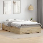 vidaXL Cadru de pat Maro 120 x 190 cm Lemn compozit vidaXL Cadru de pat Maro 120 x 190 cm Lemn compozit