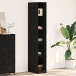 vidaXL Dulap Negru din Stejar - 30 x 50 x 200 cm, din lemn ingineresc. vidaXL Dulap Negru din Stejar - 30 x 50 x 200 cm, din lemn ingineresc.