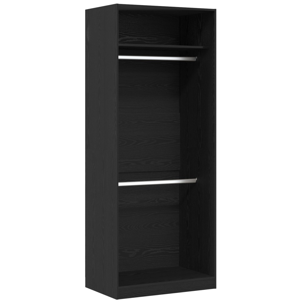 vidaXL Dulap din stejar negru - 80 x 50 x 200 cm, făcut din lemn durabil