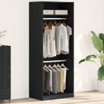 vidaXL Dulap din stejar negru - 80 x 50 x 200 cm, făcut din lemn durabil vidaXL Dulap din stejar negru - 80 x 50 x 200 cm, făcut din lemn durabil