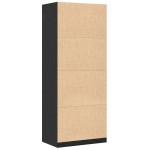vidaXL Dulap din stejar negru - 80 x 50 x 200 cm, făcut din lemn durabil vidaXL Dulap din stejar negru - 80 x 50 x 200 cm, făcut din lemn durabil