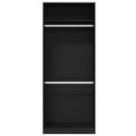 vidaXL Dulap din stejar negru - 80 x 50 x 200 cm, făcut din lemn durabil vidaXL Dulap din stejar negru - 80 x 50 x 200 cm, făcut din lemn durabil