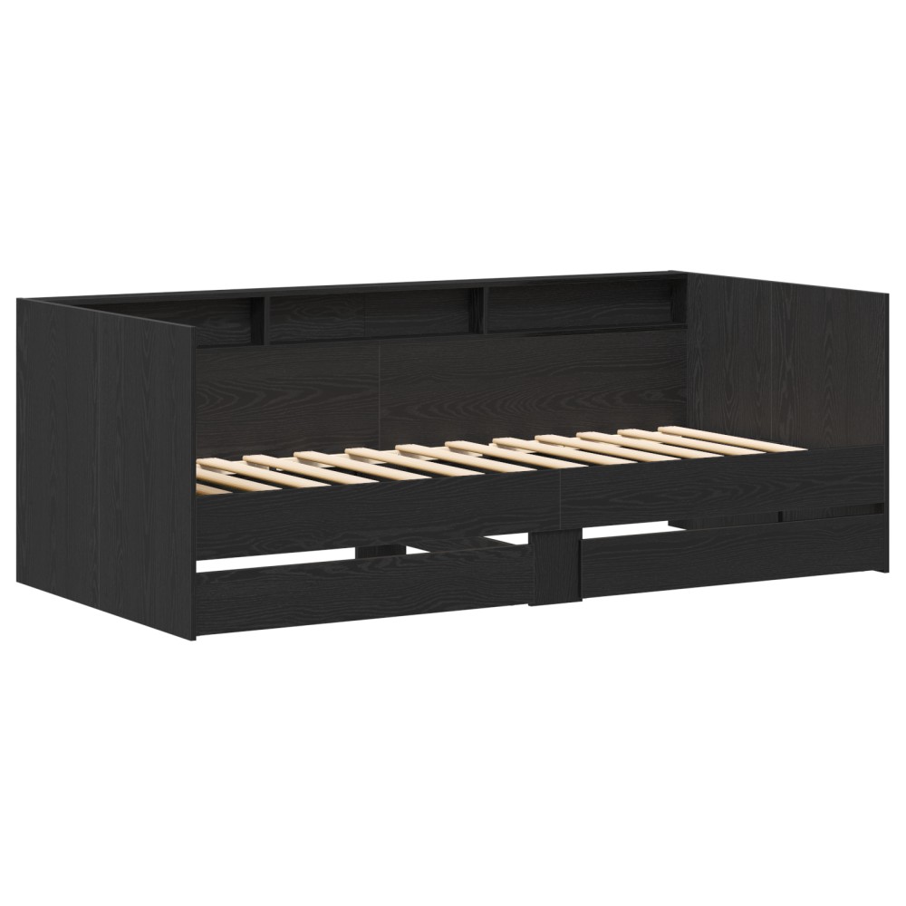 vidaXL Pat de zi Gri 90 x 200 cm Lemn compozit