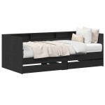 vidaXL Pat de zi Gri 90 x 200 cm Lemn compozit vidaXL Pat de zi Gri 90 x 200 cm Lemn compozit
