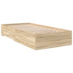vidaXL Cadru de pat Maro 90 x 190 cm Lemn compozit vidaXL Cadru de pat Maro 90 x 190 cm Lemn compozit