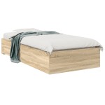 vidaXL Cadru de pat Maro 90 x 190 cm Lemn compozit vidaXL Cadru de pat Maro 90 x 190 cm Lemn compozit