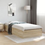 vidaXL Cadru de pat Maro 90 x 190 cm Lemn compozit vidaXL Cadru de pat Maro 90 x 190 cm Lemn compozit