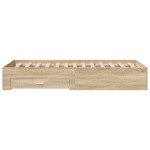 vidaXL Cadru de pat Maro 90 x 190 cm Lemn compozit vidaXL Cadru de pat Maro 90 x 190 cm Lemn compozit