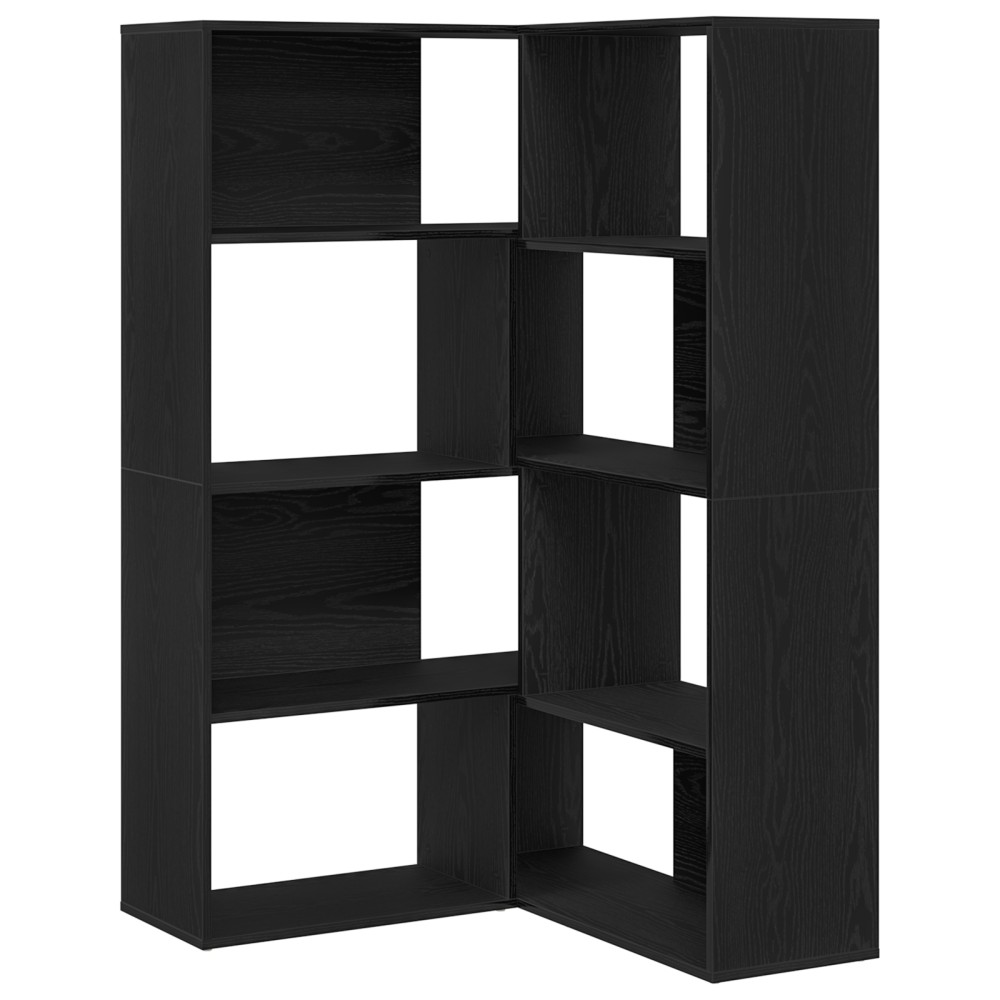 vidaXL Dulap pentru cărți Stejar negru 140 x 30 x 140 cm Lemn compozit