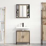 vidaXL Set Mobilier Baie de 2 Piese Stejar Sonoma Lemn prelucrat vidaXL Set Mobilier Baie de 2 Piese Stejar Sonoma Lemn prelucrat