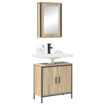 vidaXL Set Mobilier Baie 2 piese Stejar Enginerie Lemn vidaXL Set Mobilier Baie 2 piese Stejar Enginerie Lemn