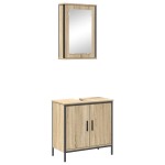 vidaXL Set Mobilier Baie 2 piese Stejar Enginerie Lemn vidaXL Set Mobilier Baie 2 piese Stejar Enginerie Lemn