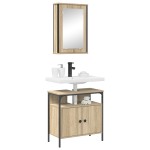 vidaXL Set de dulapuri pentru baie 2 Piese Stejar Sonoma Lemn Prelucrat vidaXL Set de dulapuri pentru baie 2 Piese Stejar Sonoma Lemn Prelucrat