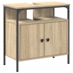 Set de Dulapuri pentru Baie vidaXL 3 Piese Lemn Prelucrat Stejar Sonoma