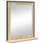 Set Mobilier Baie vidaXL 3 Piese Stejar deschis Lemn procesat