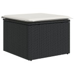 vidaXL Set de canapele pentru grădină 4 pcs Negru 55 x 55 x 37cm