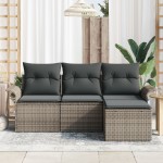 vidaXL Set de canapele pentru grădină 4 pcs Gri 55 x 55 x 37cm