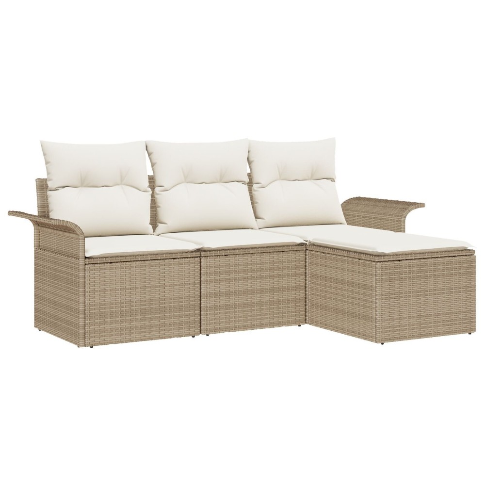 vidaXL Set de canapele pentru grădină 4 pcs Bej 55 x 55 x 37cm