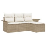 vidaXL Set de canapele pentru grădină 4 pcs Bej 55 x 55 x 37cm