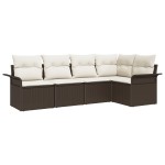 vidaXL Set de canapele pentru grădină 5 pcs 242.5 x 132.5 x 85 cm