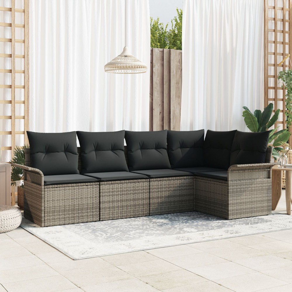 vidaXL Set de canapele pentru grădină 5 pcs 242.5 x 132.5 x 85 cm