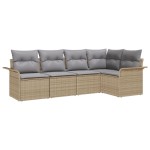 vidaXL Set de canapele pentru grădină 5 pcs 242.5 x 132.5 x 85 cm