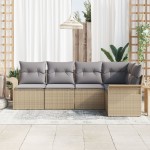 vidaXL Set de canapele pentru grădină 5 pcs 242.5 x 132.5 x 85 cm