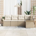 vidaXL Set de canapele pentru grădină 5 pcs 242.5 x 132.5 x 85 cm