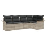 vidaXL Set de canapele pentru grădină 5 pcs 242.5 x 132.5 x 85 cm