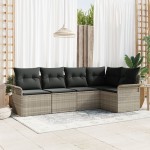 vidaXL Set de canapele pentru grădină 5 pcs 242.5 x 132.5 x 85 cm